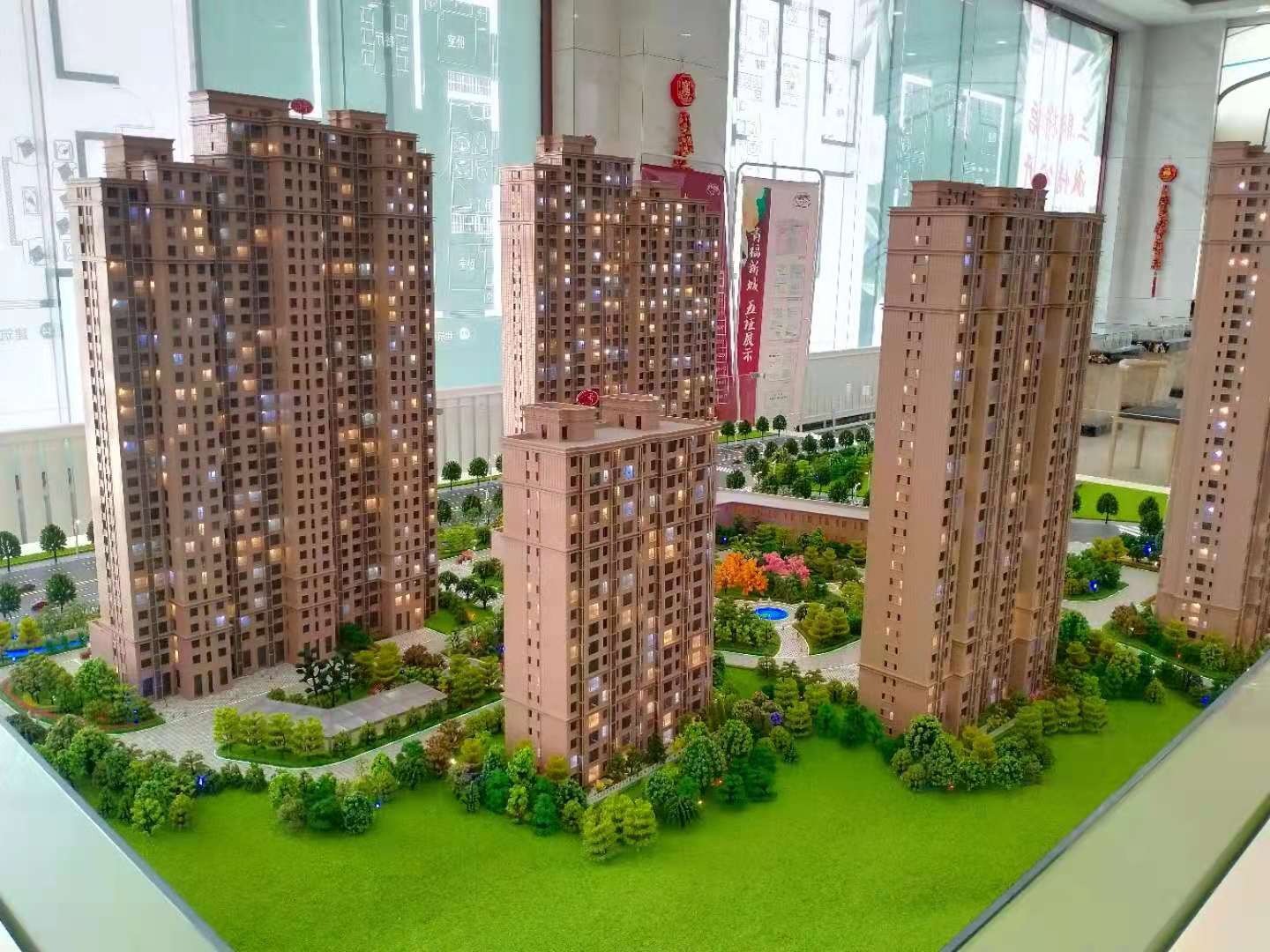 青福新城沙盘模型