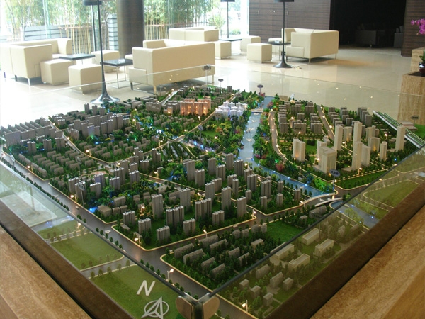 鄂尔多斯城市规划沙盘模型